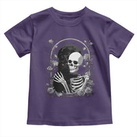 Funny Full Moon Horror Art Toddler T Shirt Skeleton Hug Maine Coon Cat - Wonder Print Shop