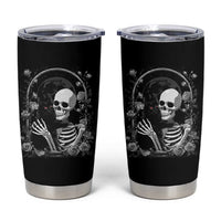 Funny Full Moon Horror Art Tumbler Cup Skeleton Hug Maine Coon Cat