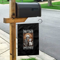 Funny Skeleton Cat Garden Flag Thats What I Do I Pet Cats I Hate People And I Know Things - Wonder Print Shop