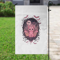 Cute Pastel Goth Bat Cat Garden Flag Funny Gothic Halloween Art - Wonder Print Shop