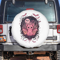 Cute Pastel Goth Bat Cat Spare Tire Cover Funny Gothic Halloween Art - Wonder Print Shop