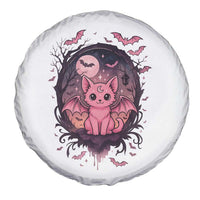 Cute Pastel Goth Bat Cat Spare Tire Cover Funny Gothic Halloween Art - Wonder Print Shop