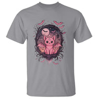 Cute Pastel Goth Bat Cat T Shirt Funny Gothic Halloween Art - Wonder Print Shop