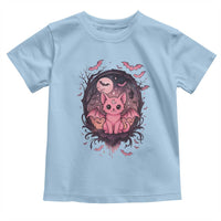 Cute Pastel Goth Bat Cat Toddler T Shirt Funny Gothic Halloween Art - Wonder Print Shop