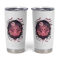 Cute Pastel Goth Bat Cat Tumbler Cup Funny Gothic Halloween Art