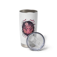 Cute Pastel Goth Bat Cat Tumbler Cup Funny Gothic Halloween Art