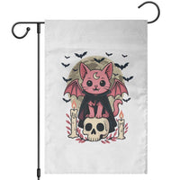 Cute Pastel Goth Vampire Cat Garden Flag Funny Gothic Halloween Art - Wonder Print Shop