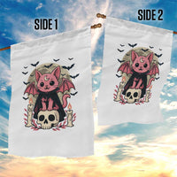 Cute Pastel Goth Vampire Cat Garden Flag Funny Gothic Halloween Art - Wonder Print Shop