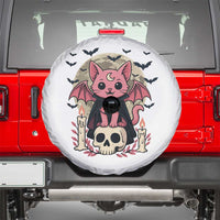 Cute Pastel Goth Vampire Cat Spare Tire Cover Funny Gothic Halloween Art - Wonder Print Shop