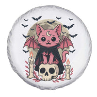 Cute Pastel Goth Vampire Cat Spare Tire Cover Funny Gothic Halloween Art - Wonder Print Shop