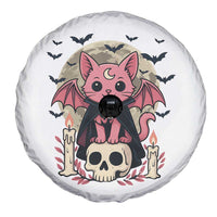 Cute Pastel Goth Vampire Cat Spare Tire Cover Funny Gothic Halloween Art - Wonder Print Shop