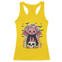 Cute Pastel Goth Vampire Cat Racerback Tank Top Funny Gothic Halloween Art - Wonder Print Shop
