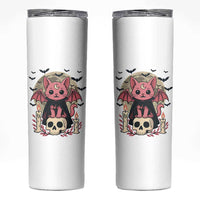 Cute Pastel Goth Vampire Cat Skinny Tumbler Funny Gothic Halloween Art