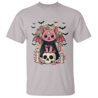 Cute Pastel Goth Vampire Cat T Shirt Funny Gothic Halloween Art - Wonder Print Shop