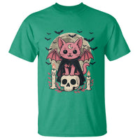 Cute Pastel Goth Vampire Cat T Shirt Funny Gothic Halloween Art - Wonder Print Shop