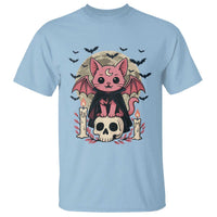 Cute Pastel Goth Vampire Cat T Shirt Funny Gothic Halloween Art - Wonder Print Shop