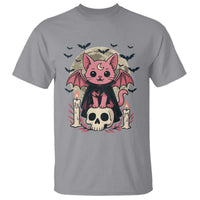 Cute Pastel Goth Vampire Cat T Shirt Funny Gothic Halloween Art - Wonder Print Shop