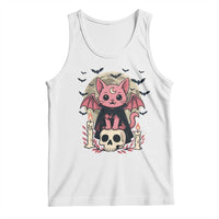 Cute Pastel Goth Vampire Cat Tank Top Funny Gothic Halloween Art - Wonder Print Shop