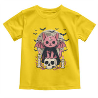 Cute Pastel Goth Vampire Cat Toddler T Shirt Funny Gothic Halloween Art - Wonder Print Shop