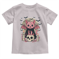 Cute Pastel Goth Vampire Cat Toddler T Shirt Funny Gothic Halloween Art - Wonder Print Shop