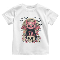 Cute Pastel Goth Vampire Cat Toddler T Shirt Funny Gothic Halloween Art - Wonder Print Shop