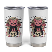 Cute Pastel Goth Vampire Cat Tumbler Cup Funny Gothic Halloween Art