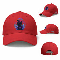 Witchy Black Cat Baseball Cap Funny Spellcasting Pastel Goth Aesthetic