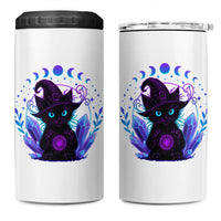 Witchy Black Cat 4 in 1 Can Cooler Tumbler Funny Spellcasting Pastel Goth Aesthetic