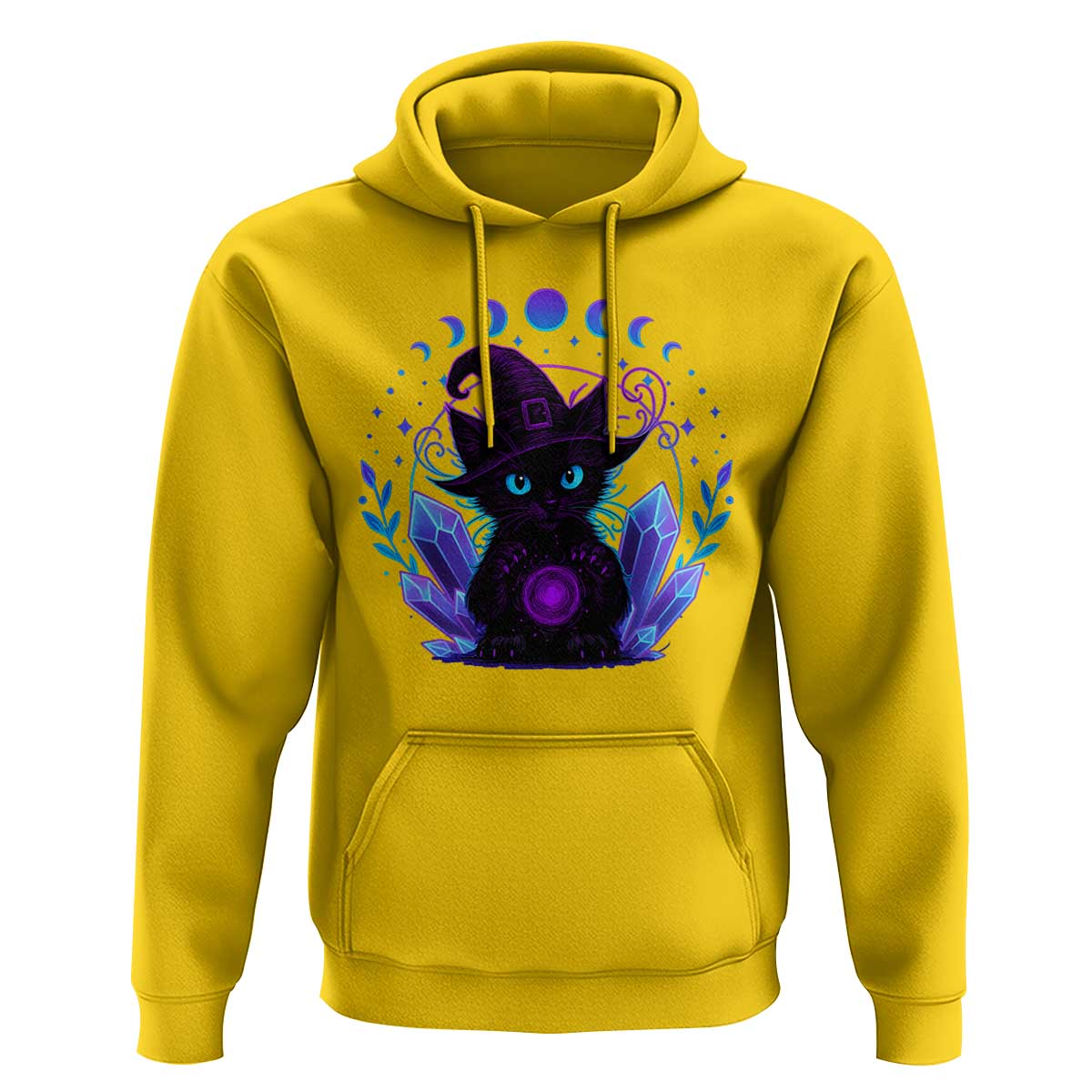 Witchy Black Cat Hoodie Funny Spellcasting Pastel Goth Aesthetic - Wonder Print Shop