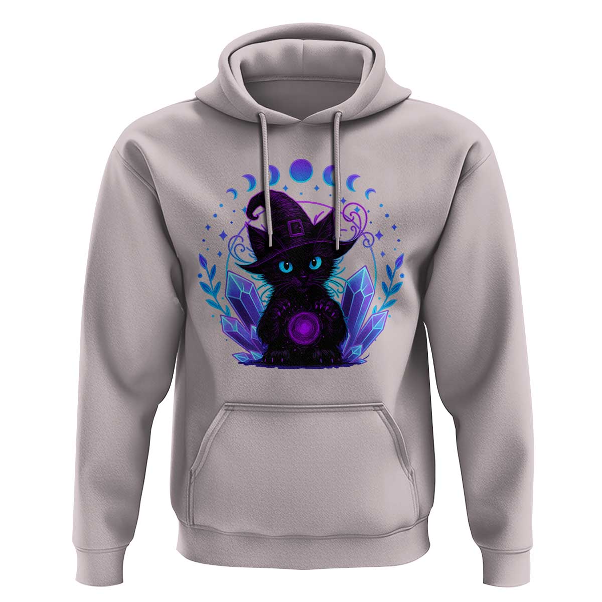 Witchy Black Cat Hoodie Funny Spellcasting Pastel Goth Aesthetic - Wonder Print Shop
