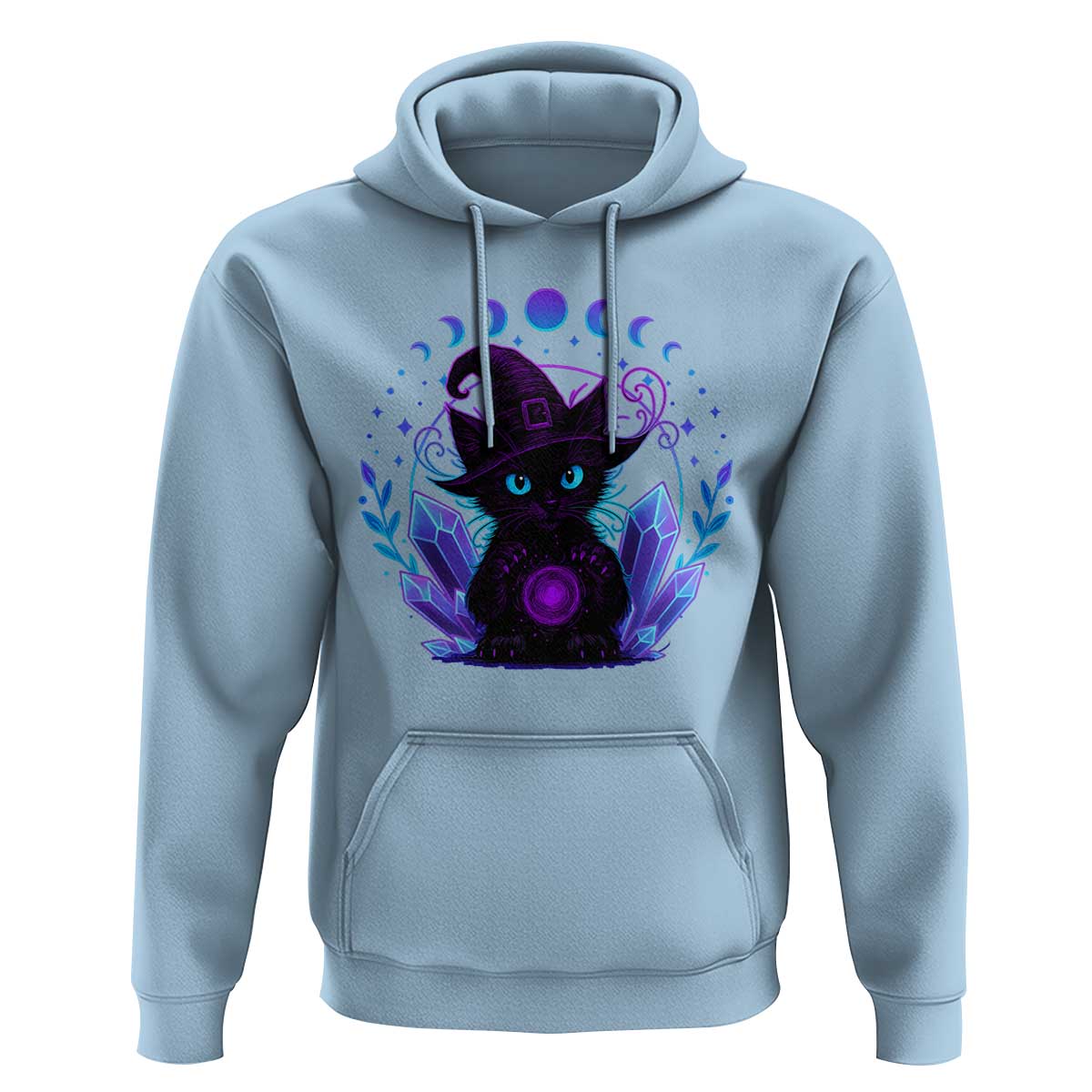 Witchy Black Cat Hoodie Funny Spellcasting Pastel Goth Aesthetic - Wonder Print Shop
