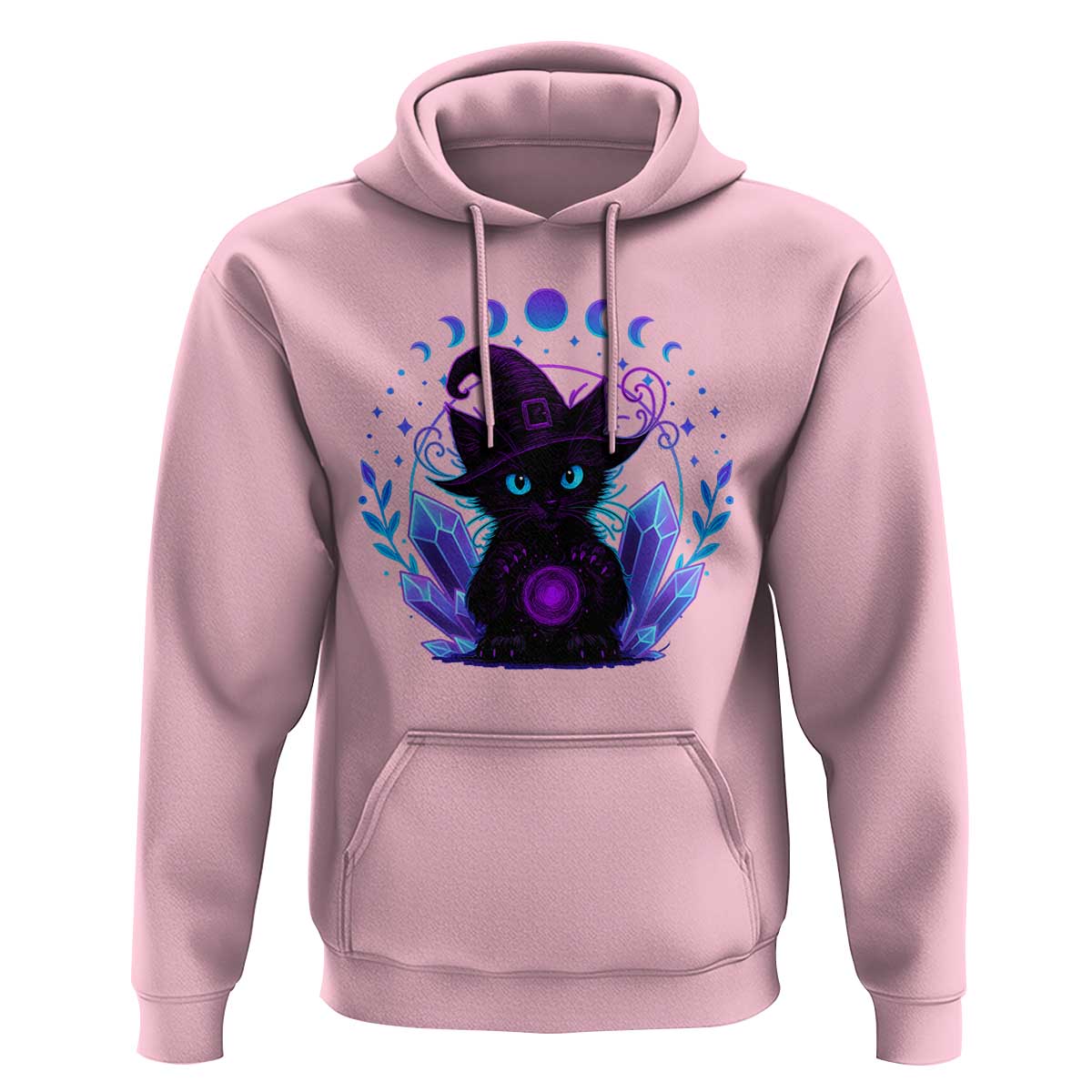 Witchy Black Cat Hoodie Funny Spellcasting Pastel Goth Aesthetic - Wonder Print Shop