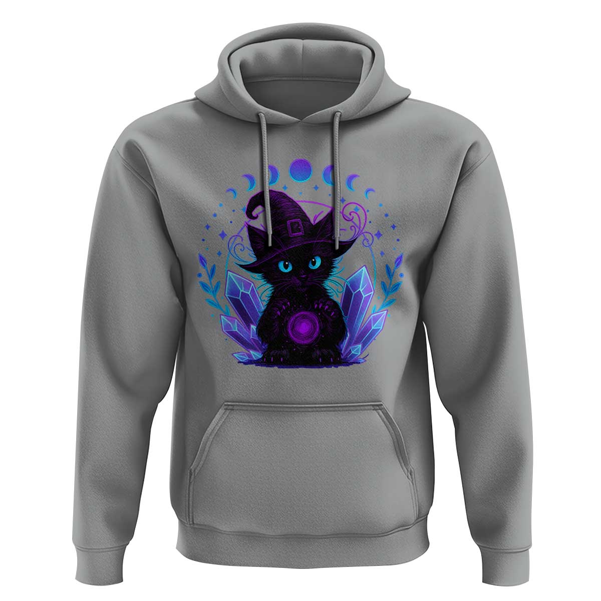 Witchy Black Cat Hoodie Funny Spellcasting Pastel Goth Aesthetic - Wonder Print Shop