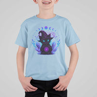 Witchy Black Cat T Shirt For Kid Funny Spellcasting Pastel Goth Aesthetic - Wonder Print Shop