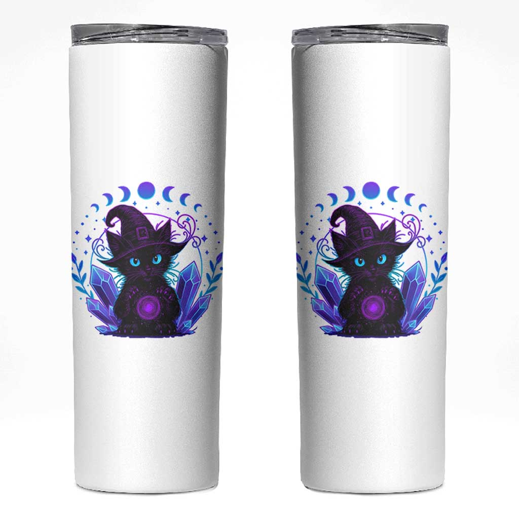 Witchy Black Cat Skinny Tumbler Funny Spellcasting Pastel Goth Aesthetic