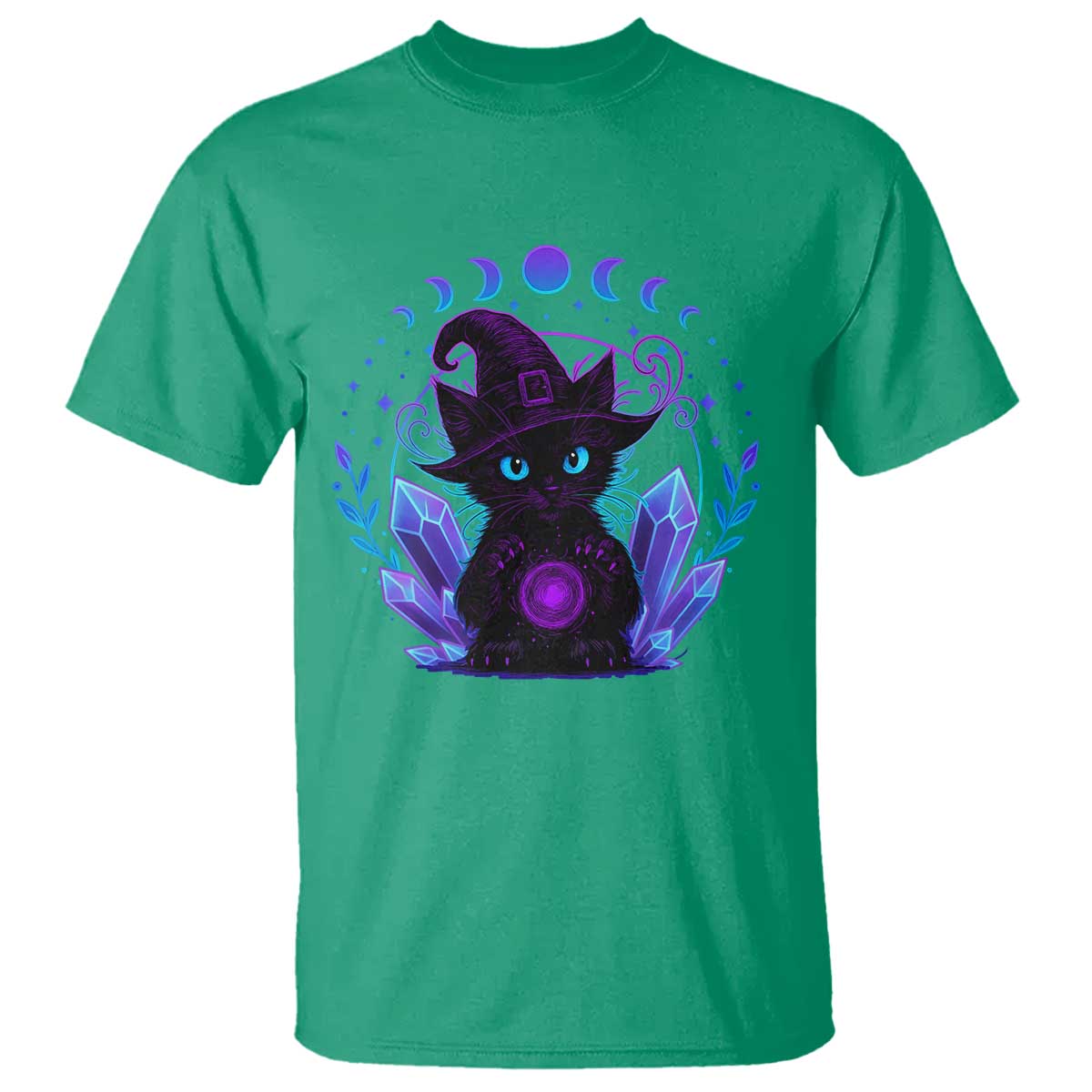Witchy Black Cat T Shirt Funny Spellcasting Pastel Goth Aesthetic - Wonder Print Shop