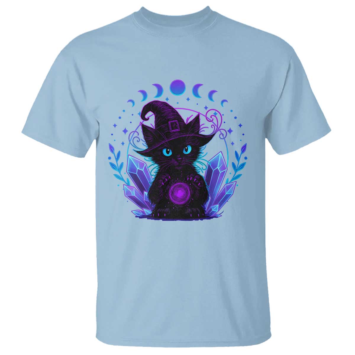 Witchy Black Cat T Shirt Funny Spellcasting Pastel Goth Aesthetic - Wonder Print Shop
