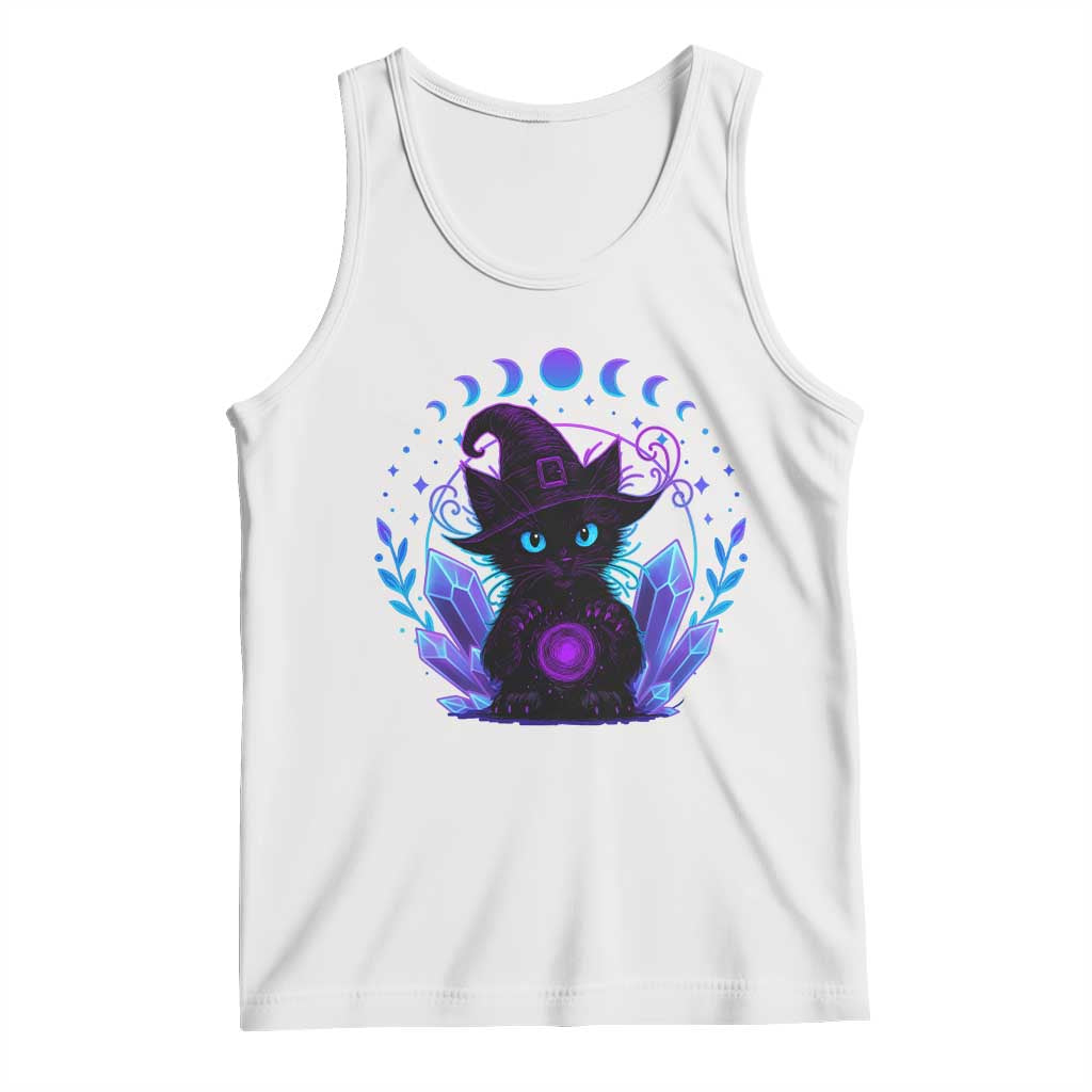 Witchy Black Cat Tank Top Funny Spellcasting Pastel Goth Aesthetic - Wonder Print Shop