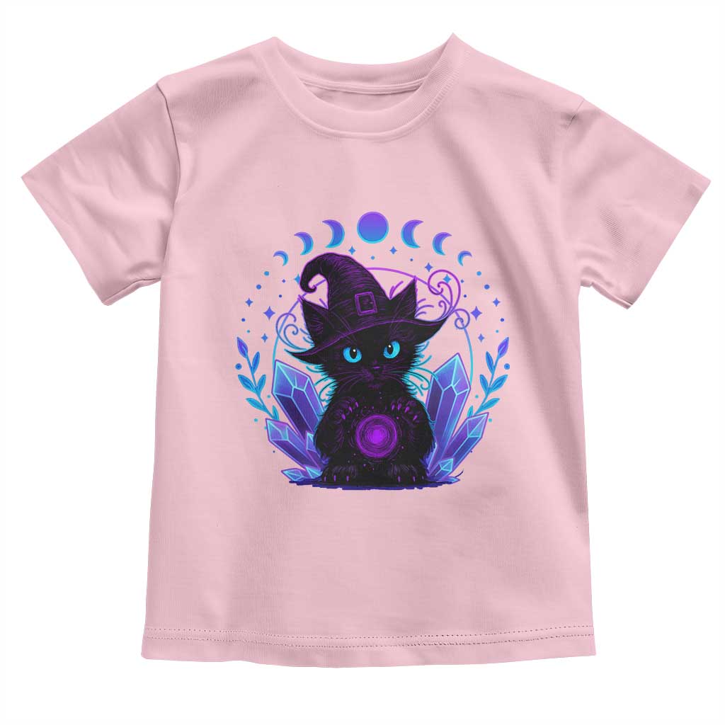 Witchy Black Cat Toddler T Shirt Funny Spellcasting Pastel Goth Aesthetic - Wonder Print Shop
