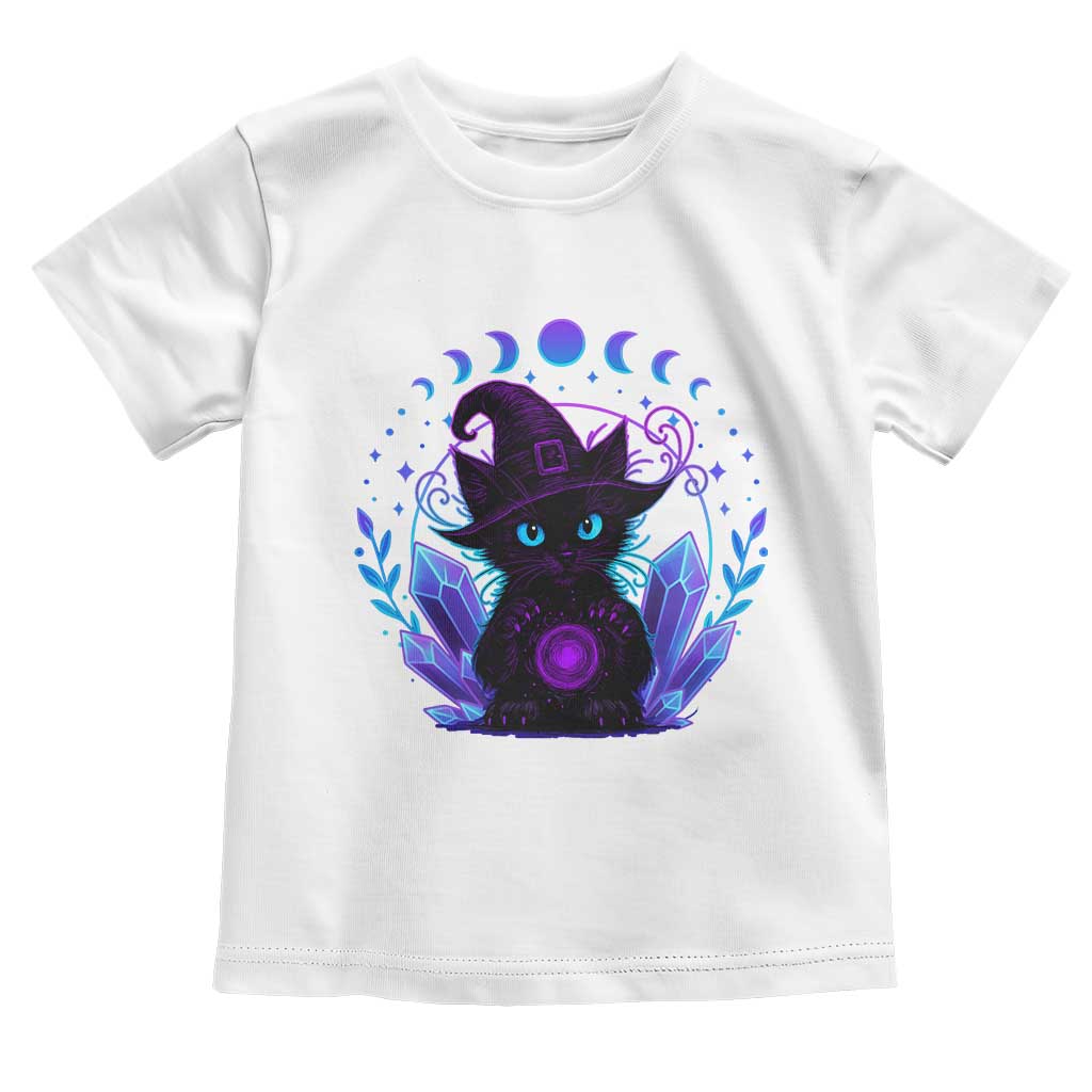 Witchy Black Cat Toddler T Shirt Funny Spellcasting Pastel Goth Aesthetic - Wonder Print Shop
