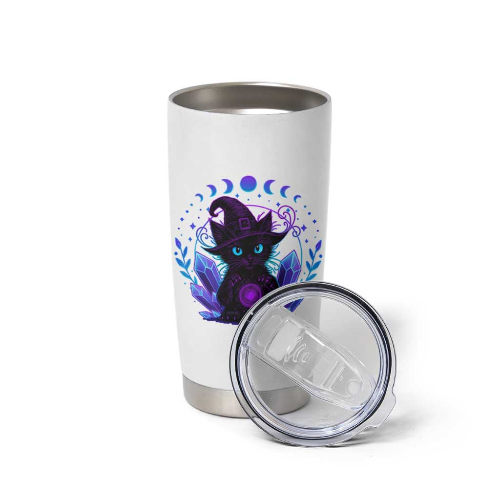Witchy Black Cat Tumbler Cup Funny Spellcasting Pastel Goth Aesthetic