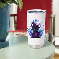 Witchy Black Cat Tumbler Cup Funny Spellcasting Pastel Goth Aesthetic