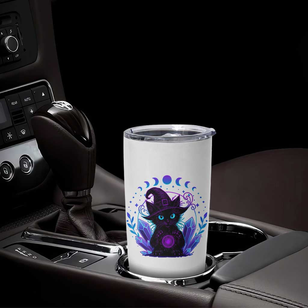 Witchy Black Cat Tumbler Cup Funny Spellcasting Pastel Goth Aesthetic