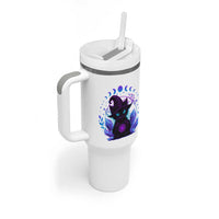 Witchy Black Cat Tumbler With Handle Funny Spellcasting Pastel Goth Aesthetic