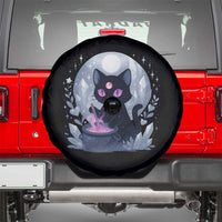 Witchy Black Cat Spare Tire Cover Brewing Magic Funny Pastel Goth Art - Wonder Print Shop