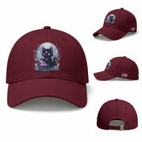 Witchy Black Cat Baseball Cap Brewing Magic Funny Pastel Goth Art