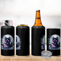 Witchy Black Cat 4 in 1 Can Cooler Tumbler Brewing Magic Funny Pastel Goth Art