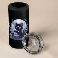 Witchy Black Cat 4 in 1 Can Cooler Tumbler Brewing Magic Funny Pastel Goth Art