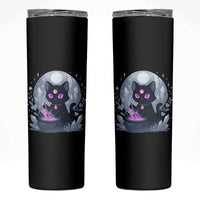 Witchy Black Cat Skinny Tumbler Brewing Magic Funny Pastel Goth Art
