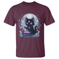 Witchy Black Cat T Shirt Brewing Magic Funny Pastel Goth Art - Wonder Print Shop